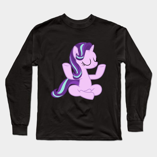 Starlight Glimmer Lotus Position Meditation Long Sleeve T-Shirt by Wissle